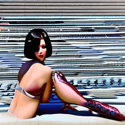 AI generated: (Japanese girl with short legs), (short girl);(perfect nipple), (straight hair), (short hair), (larg...