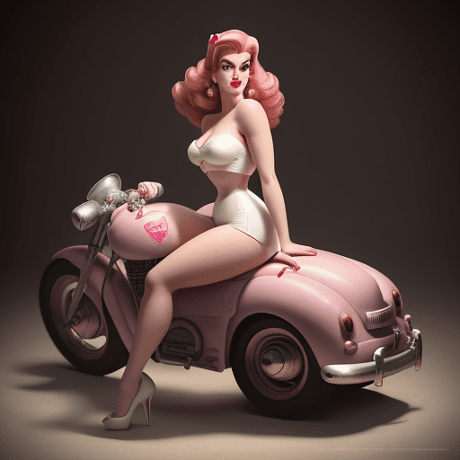 AI generated: 40’s pinup, white bilini, Jessica Rabbit beautiful charismatic girl,athletic body, gorgeous figure, ...