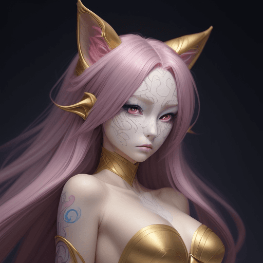 AI generated: beautiful, cute, mysterious. perfectly beautiful twist, astonishing, amazing, golden. anime, symmetr...