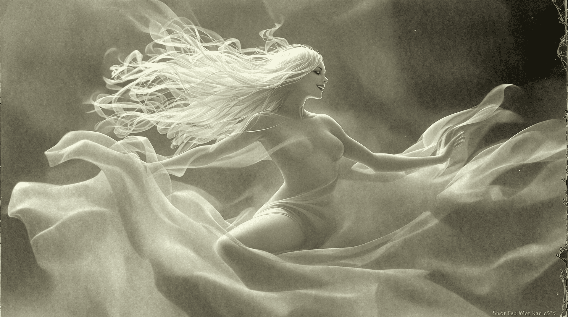 AI generated: > A ghostly, ethereal memory of a **dancing Succubus Queen**. Her form is semi-translucent, bathed i...