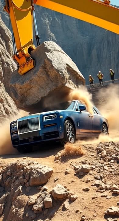 AI generated video: Rolls Royce Crash Test 