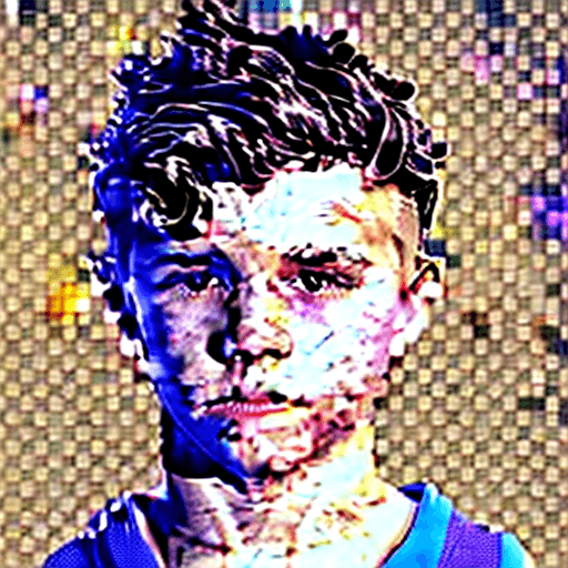 AI generated: [Cute male, late teens, son of Justin Bieber and Tom Holland, short wild hair in black], action pose...