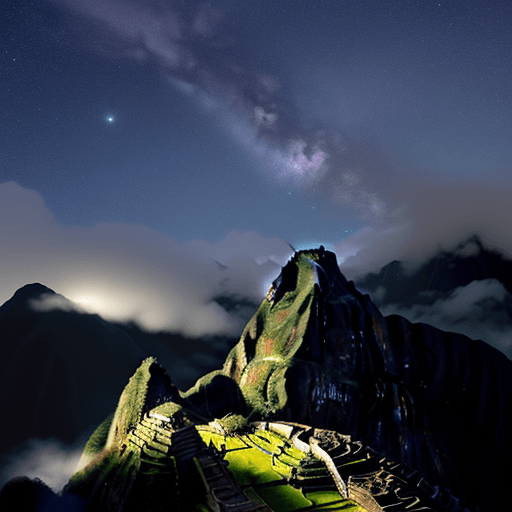 AI generated: Ovnis volando en Macchu Picchu 