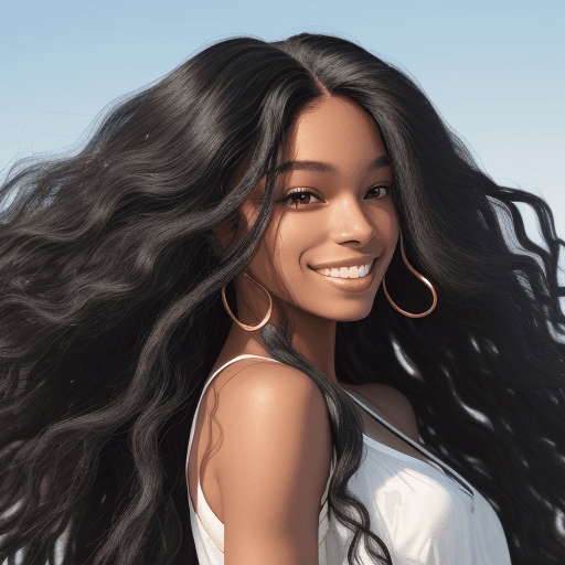 AI generated: A high-resolution photo of a model who represents diversity and inclusivity possessing long flowing ...