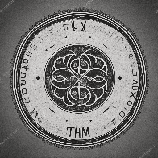 AI generated: Simple circular logo with the fallowing text  "Mea nox obscurum non habet, quia dominus lux mea est ...