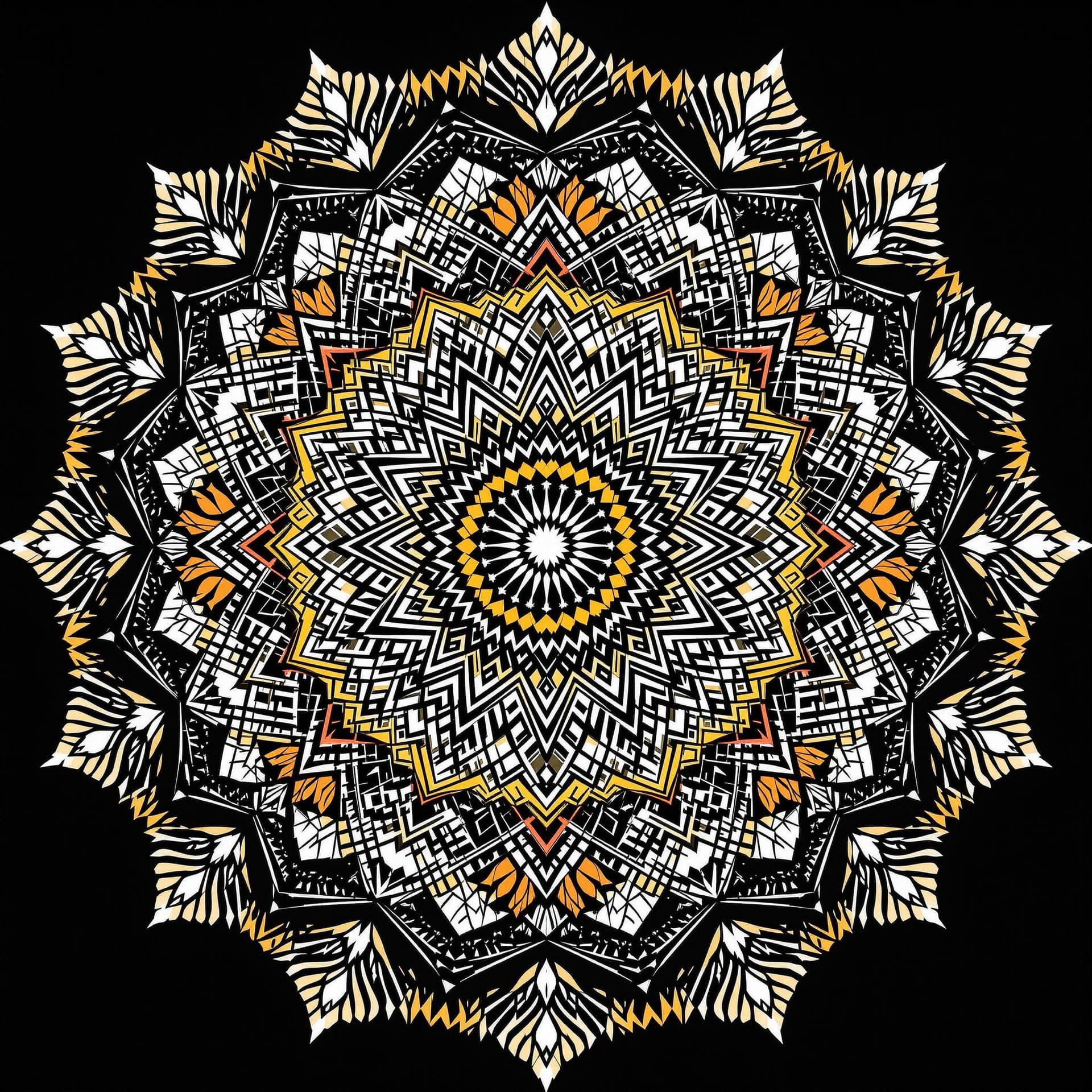 AI generated: Un mandala armónico y sobrio.
