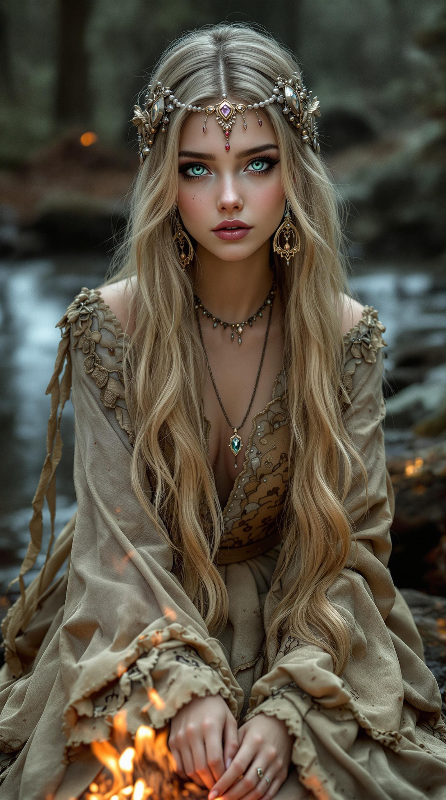 AI generated: a professional photo of a exceptionally of the most beautiful girl in the world, Transylvanian gypsy...