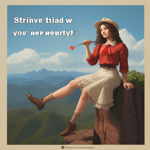 AI generated: Stirred up your heart, strive, my friend, to the heights