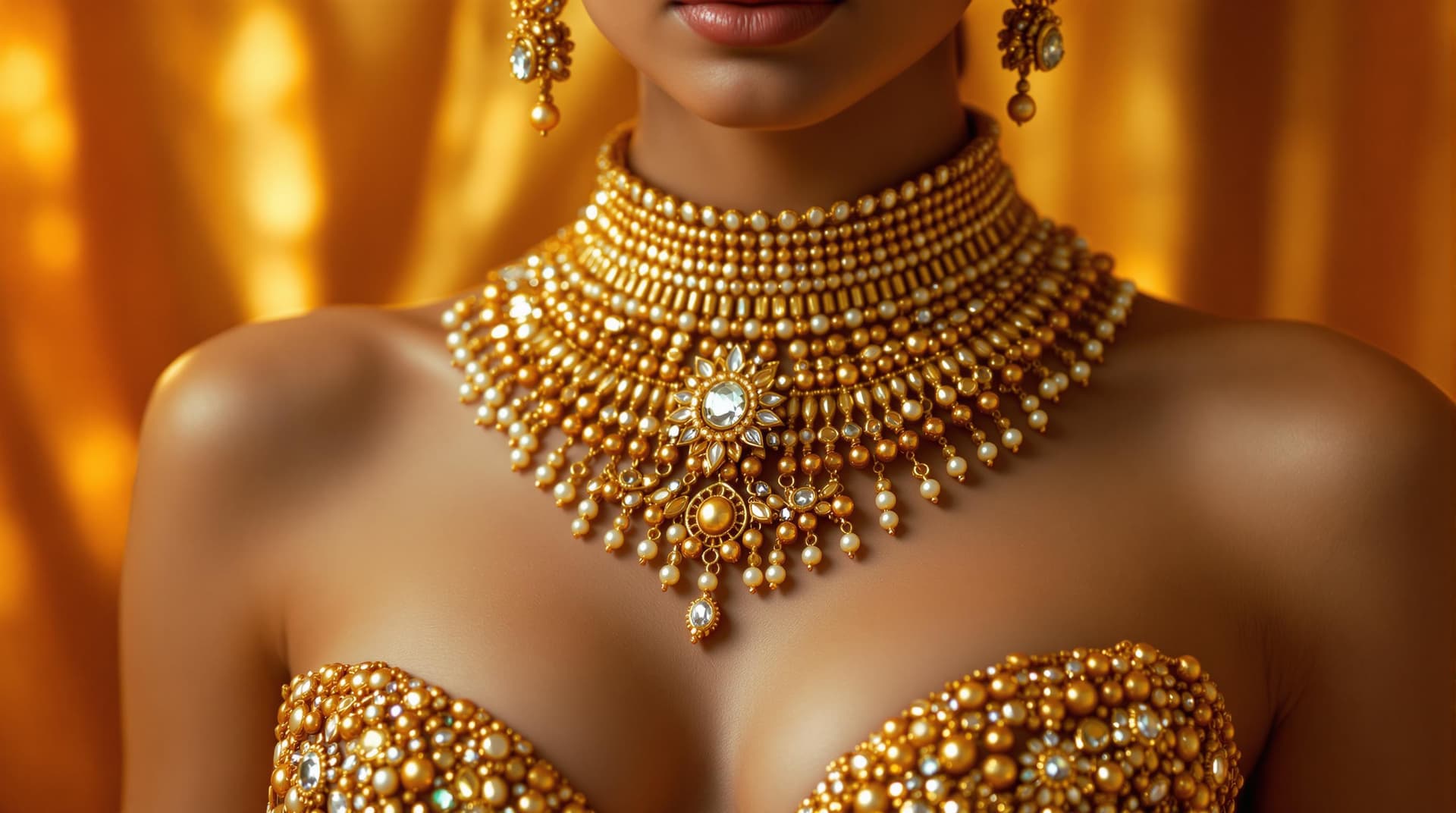 AI generated: Close-up of a woman, likely in her 20s, with a warm, light brown complexion.  Indian or South Asian ...
