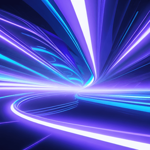 AI generated: digital abstract blue and purple light background, modern bright futuristic, dynamic technology back...