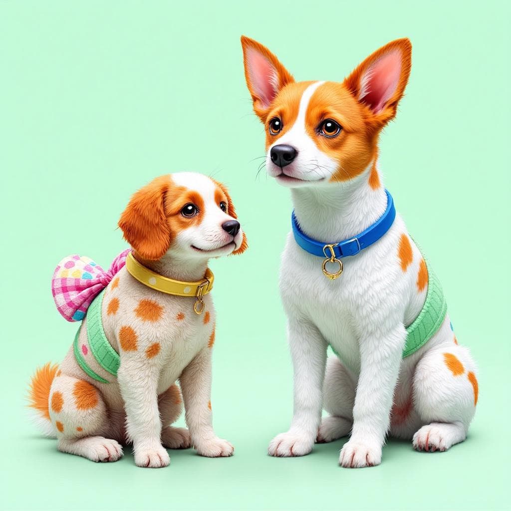AI generated: Artificial dogs 
