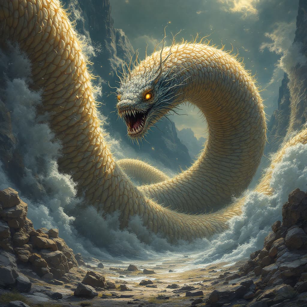 AI generated: massive worm, dreamlike style, masterpiece