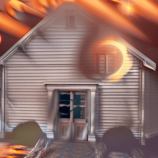 AI generated: Ultra realistic haunted house photography, night light, full moon, cinematic lighting, battered, low...