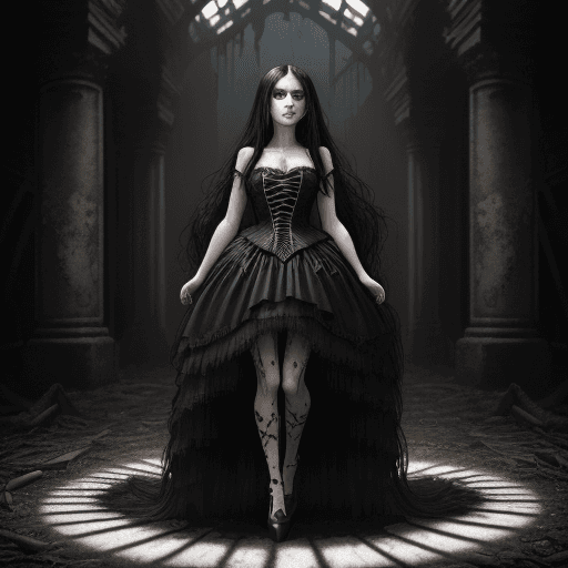 AI generated: Create a vibrant airbrushed wet oil painting of a beautiful long brunette and dark brown hair with l...