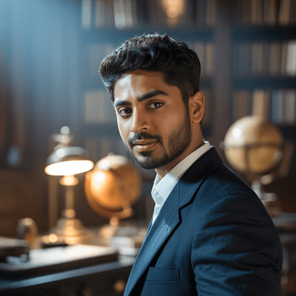 AI generated: young, indian, handsome man 