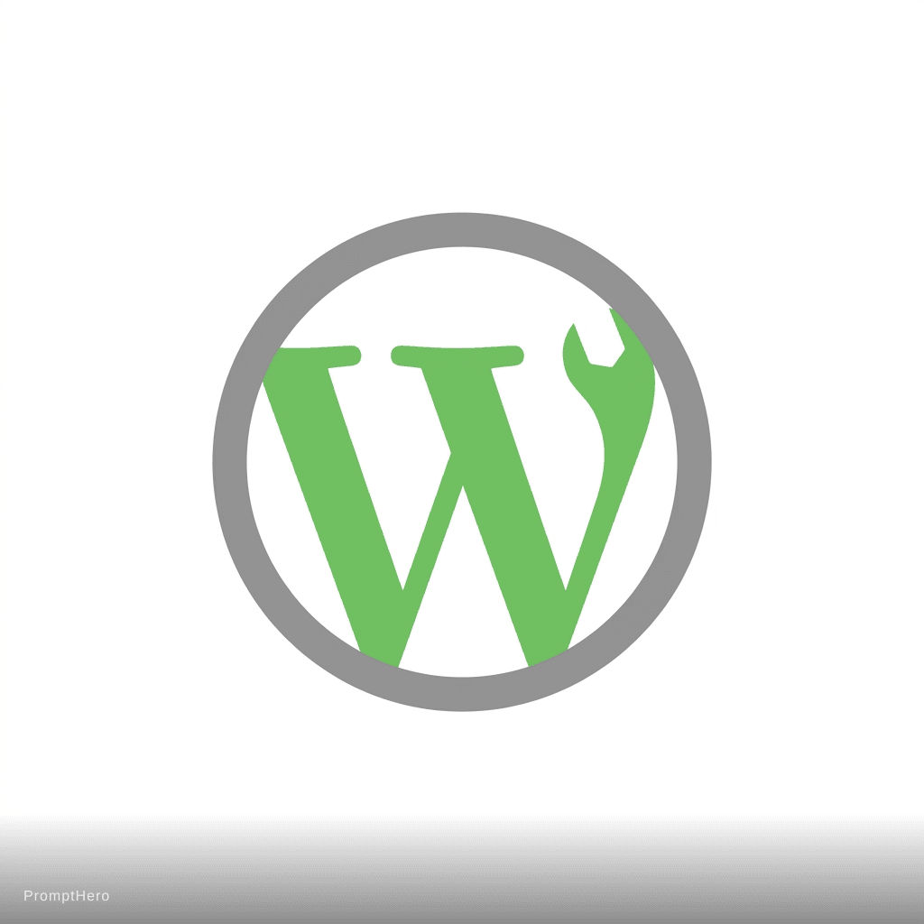 AI generated: WordPress website maintenance service, Strong knowledge, Handy troubleshooter, typographic, light gr...