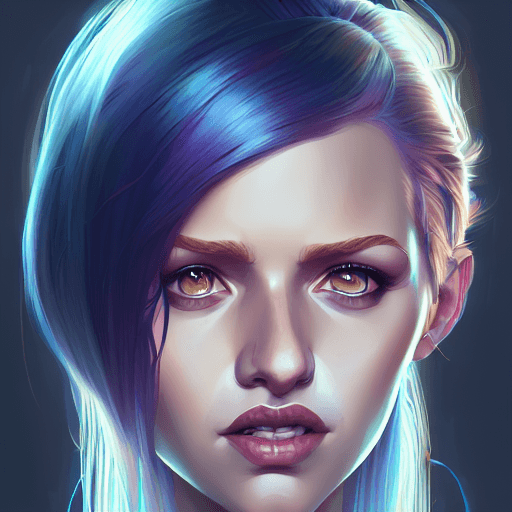 AI generated: portrait of hayley williams, intricate, elegant, glowing lights, highly detailed, digital painting, ...