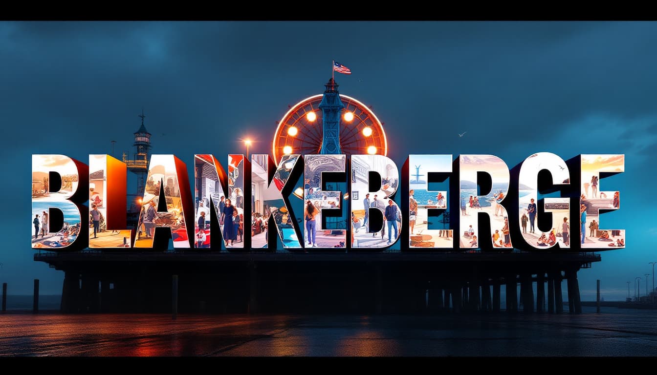 AI generated: A striking, high-contrast cinematic photo-style vertical collage that captures the essence of Blanke...
