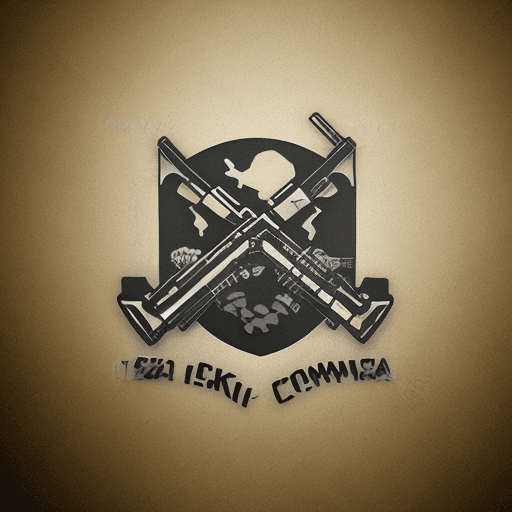 AI generated: logo para una competencia de airsoft ak47