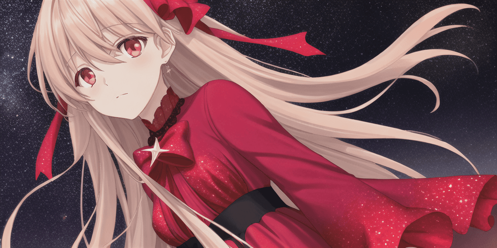 AI generated: starry sky in red style