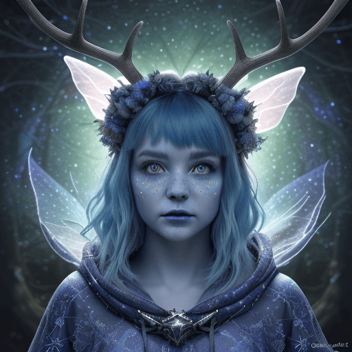 AI generated: HD, 3D Amazing hyper intricately detailed "Faerie Doe Girl" Hyper intricately detailed "Wearing a cl...