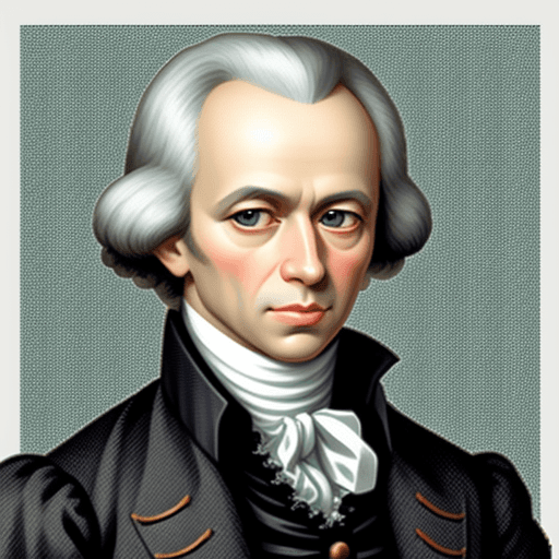 AI generated: Immanuel Kant, pixel art