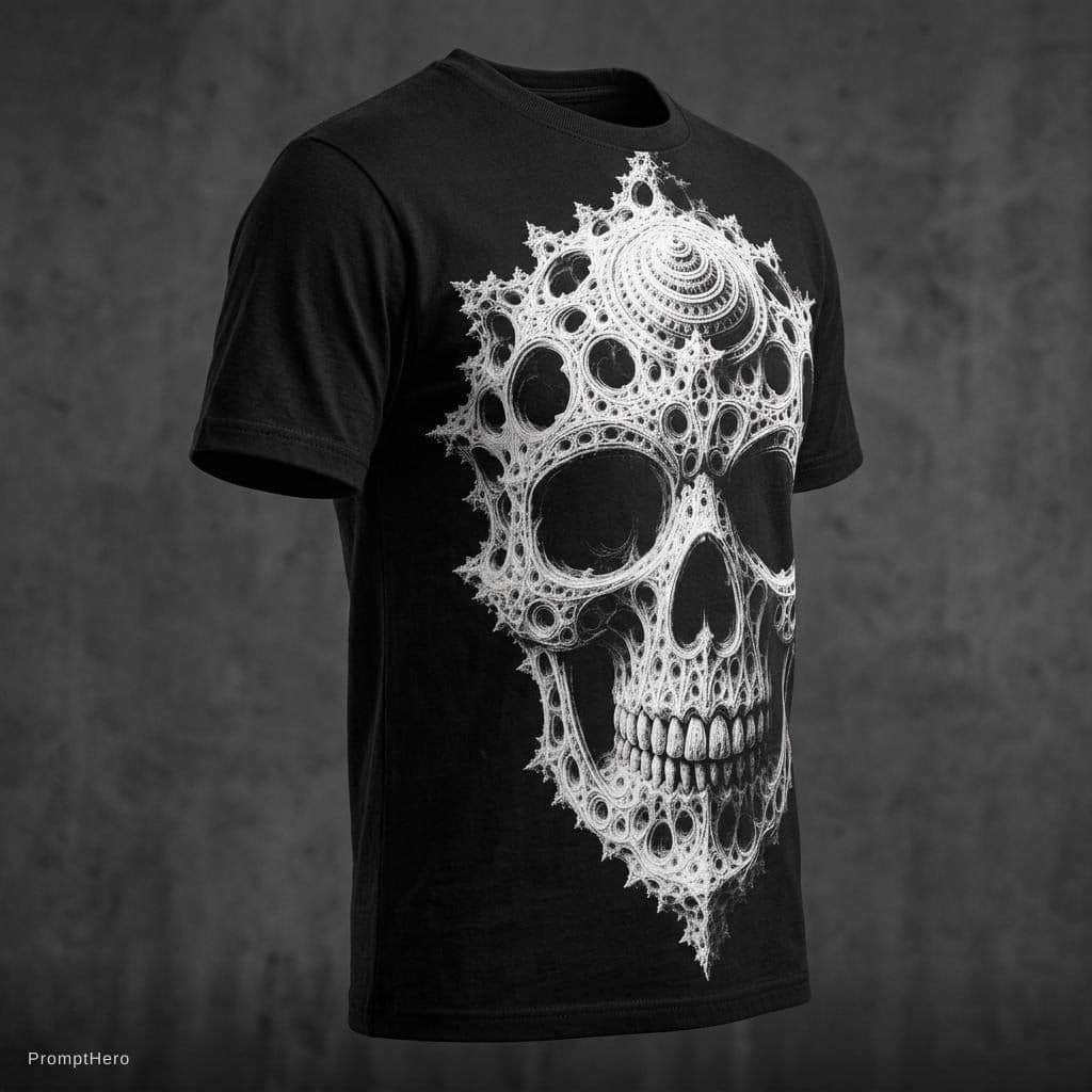 AI generated: A side view of a T-shirt centered in the frame as the focal point, showcasing a crisp, well-defined ...
