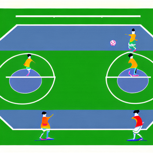 AI generated: Digital art, diagram of kickball 