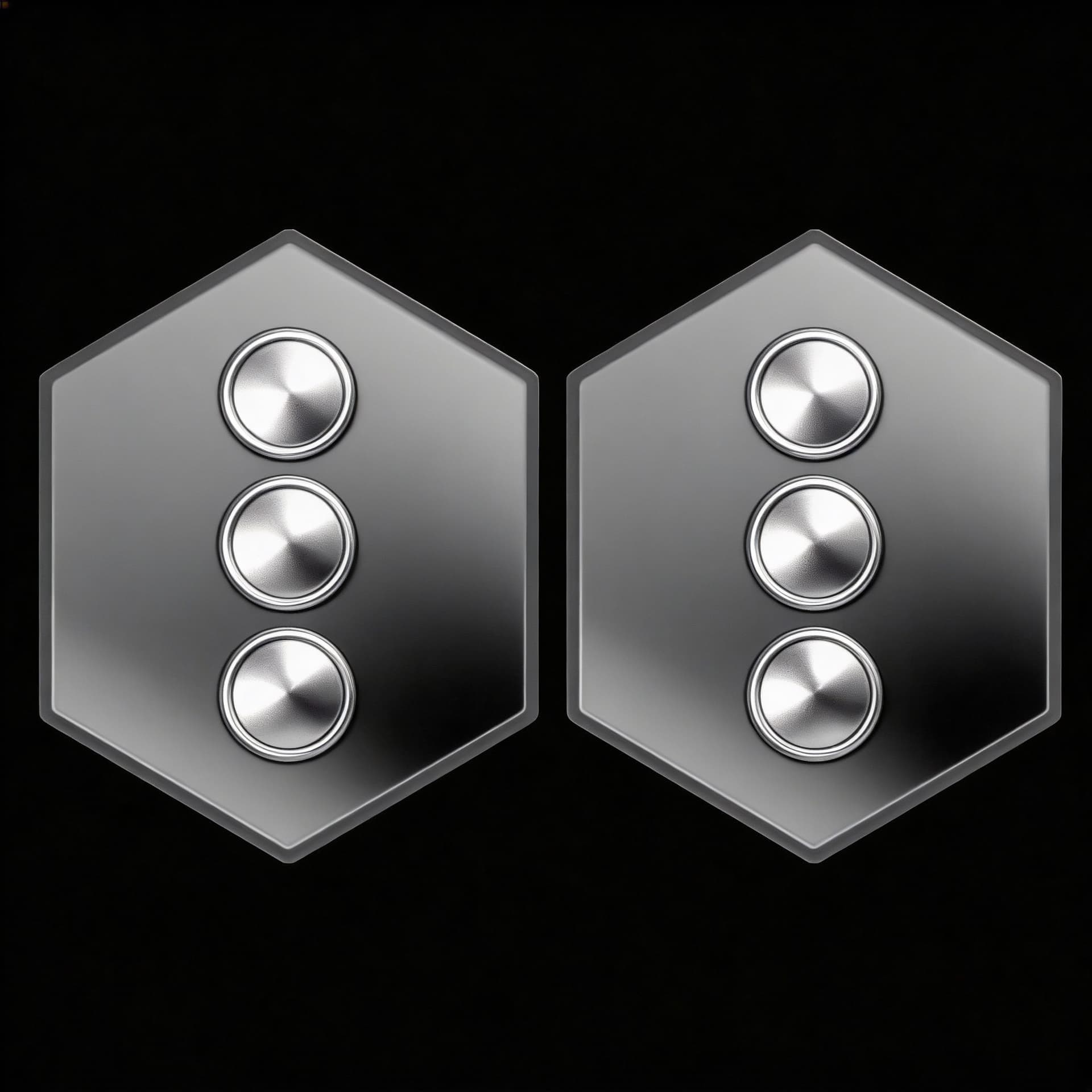AI generated: Create a Sci-Fi uniform Rank patch. Use the Reference image 1 and create a two patches side by side....