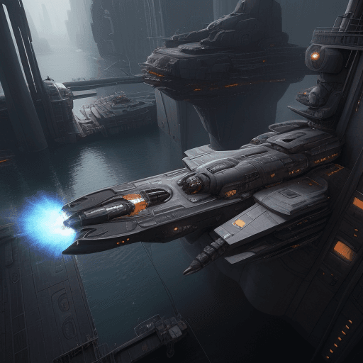 AI generated: impulse engine, repairs, sci fi, future, drydock, repair dock