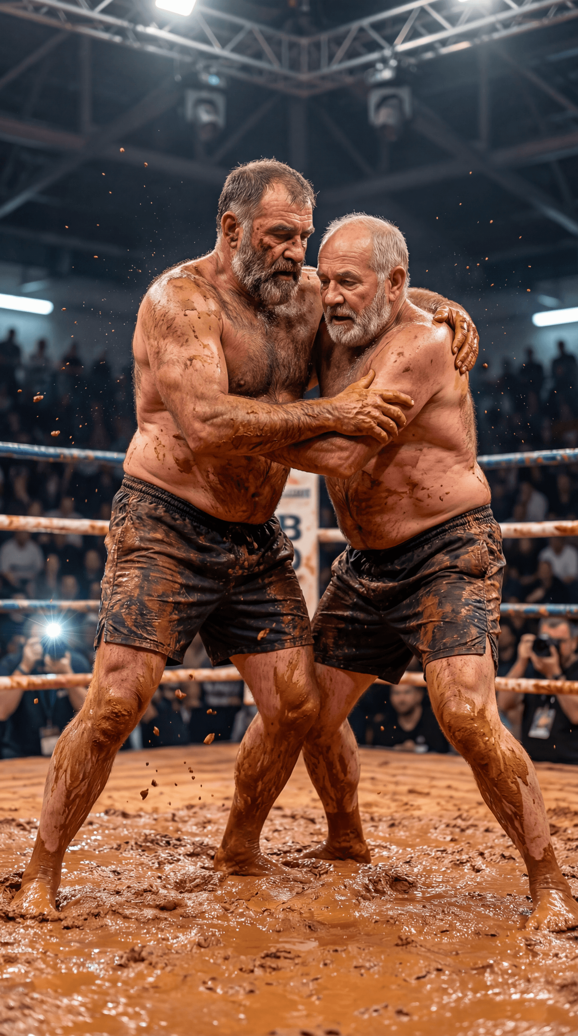 AI generated: ULTRA-REALISTIC AMERICAN MUD WRESTLING EVENT — VERTICAL POSTER 9:16
FORMAT & ASPECT RATIO (CRITICAL)...