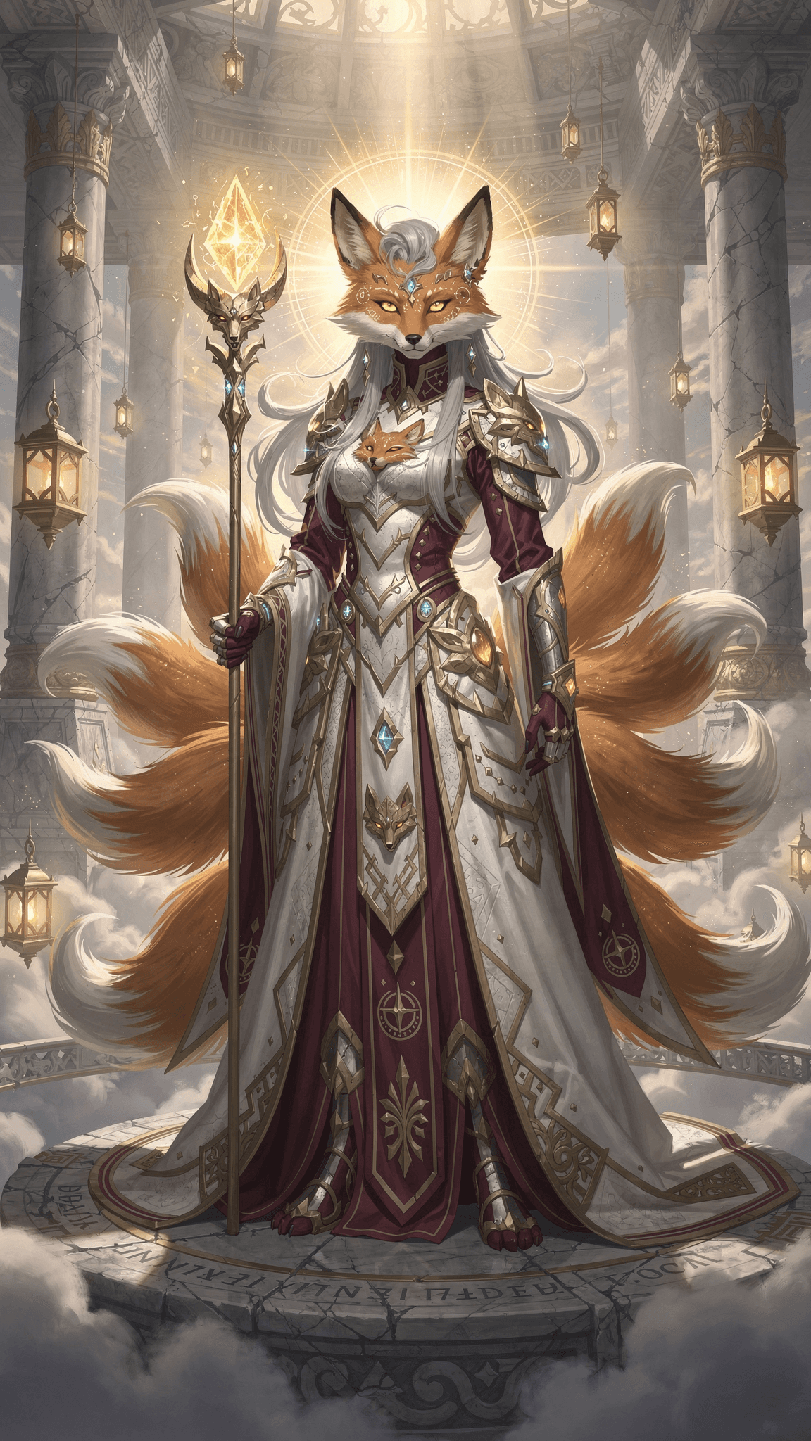 AI generated: Sexy female furry fox hentai goddess  