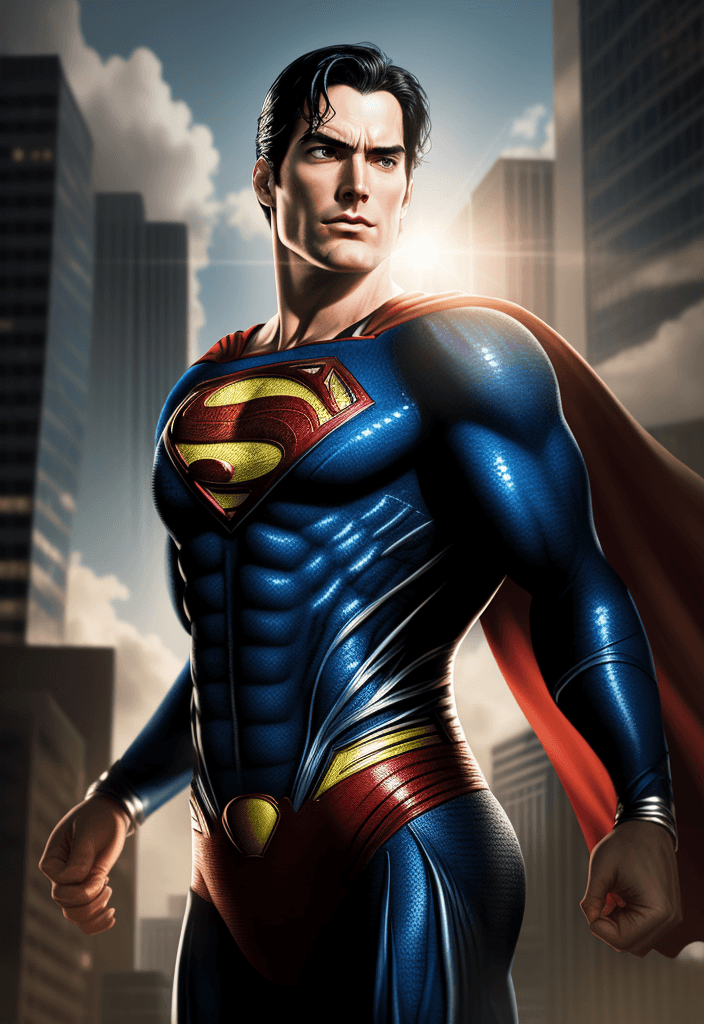 AI generated: Superman as a businessman, realistic, dramatic light