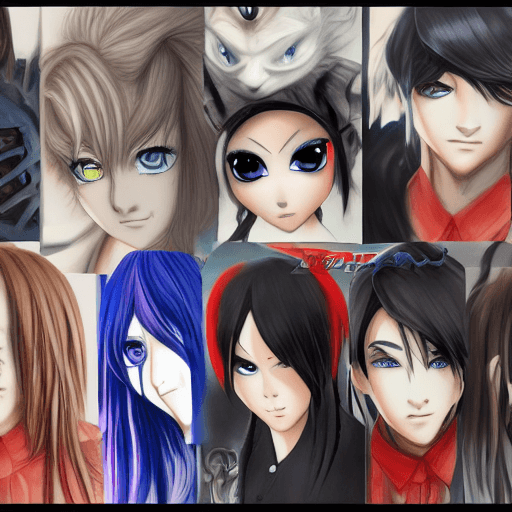 AI generated: anime character portrait devil eyes 