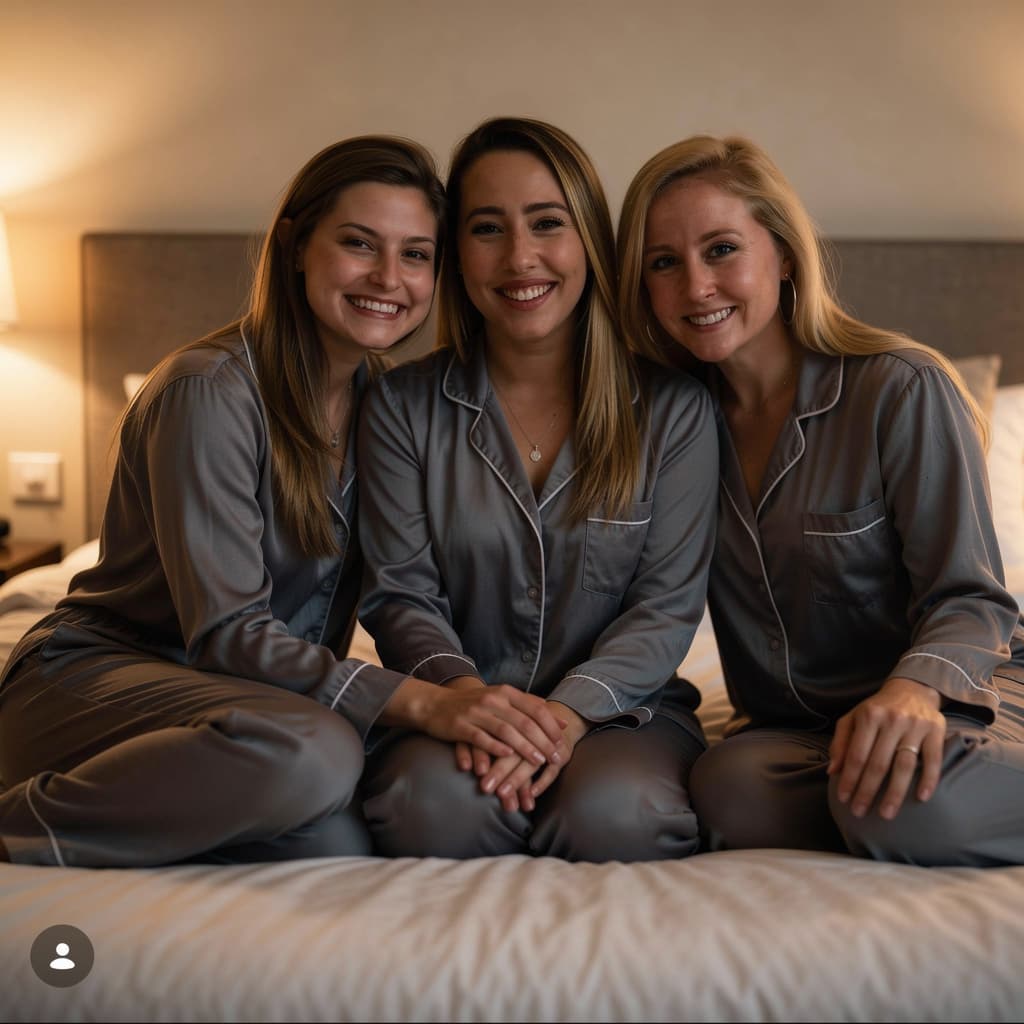 AI generated: Create a photorealistic image of these 3 girls.

3 nude adult women sitting on a bed in a dimly lit ...