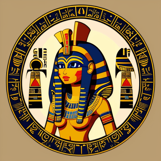 AI generated: egyptian hieroglyph vector art 