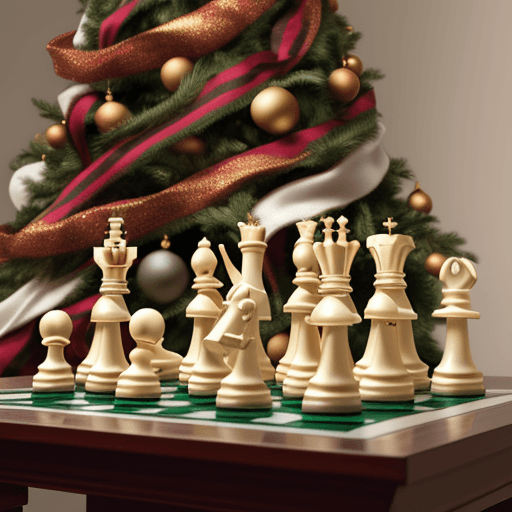AI generated: Some chess pieces Christmas