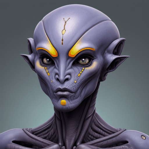 AI generated: humanoid alien species nesarari
