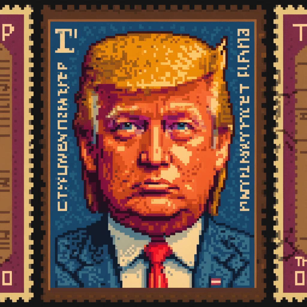 AI generated: Donald Trump, SAI Pixel Art