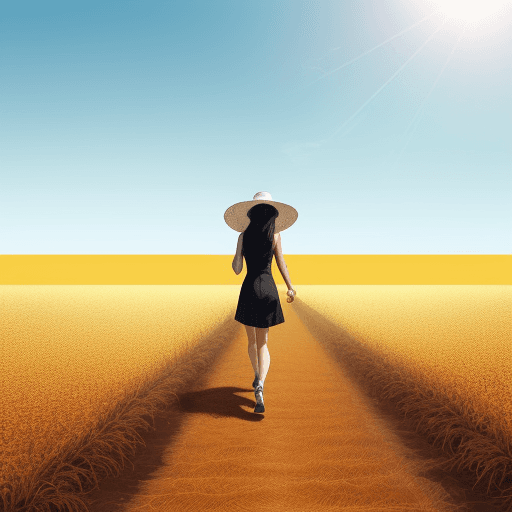 AI generated: https://s.mj.run/PxScLRQK5zI walking under the scorching sun in the field 
