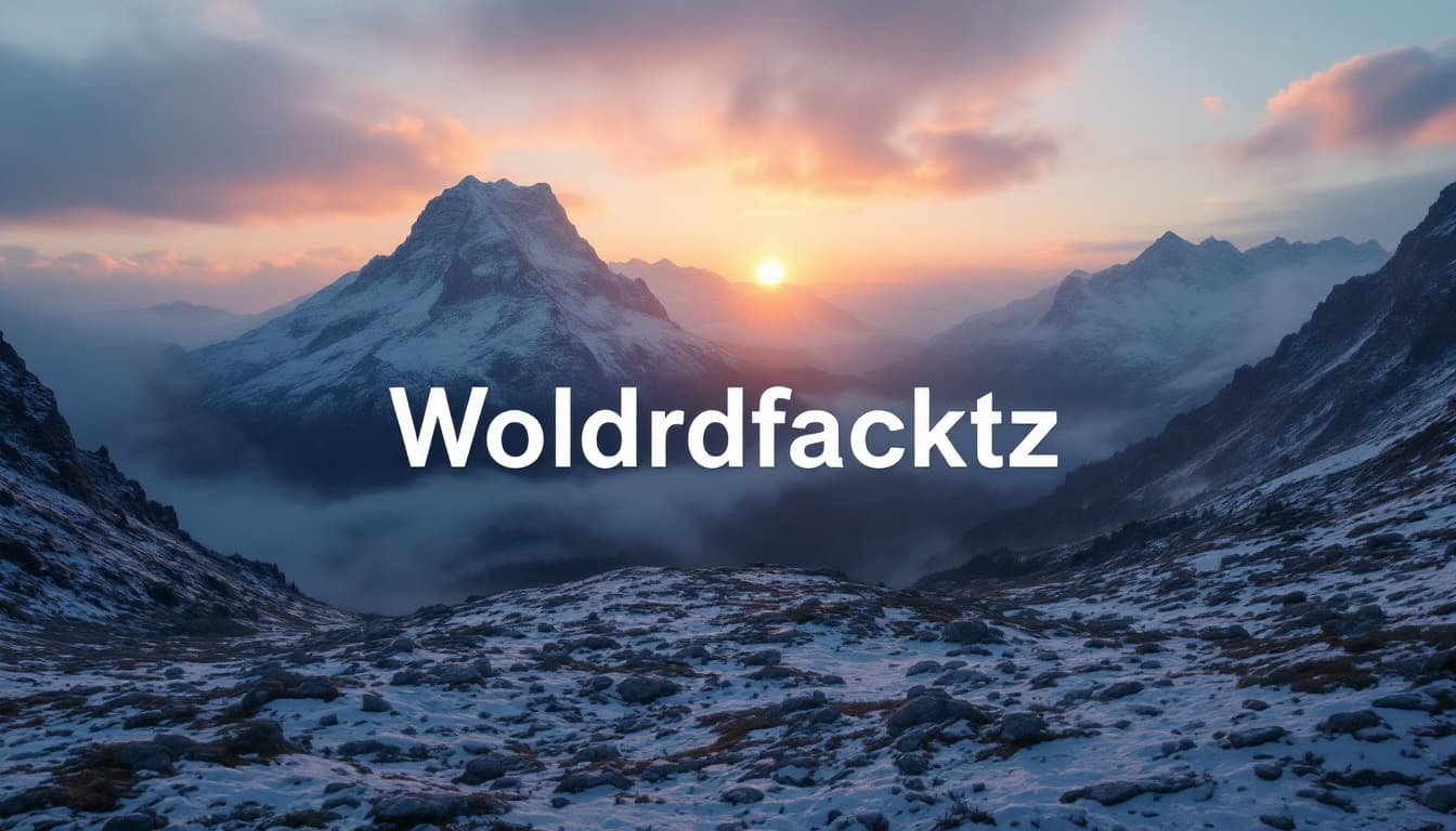 AI generated: create a image in 16:9 ration, Wolrdfacktz should written in the middle of the picture with asthetic...