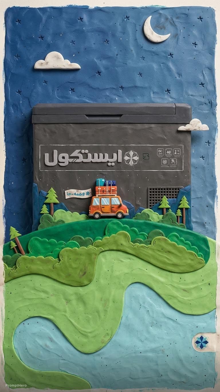 AI generated: A claymation-style, sculpted with rough fingerprints, hand-painted imperfections, and smudges. Set i...