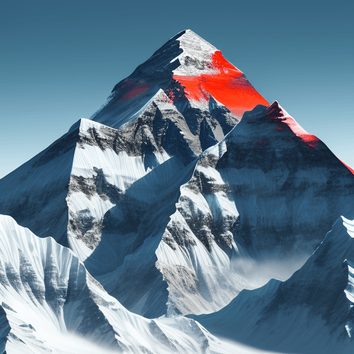 AI generated: Mount Everest, in the style of illusory wallpaper, colorful realism, modular, intense close-ups, uhd...
