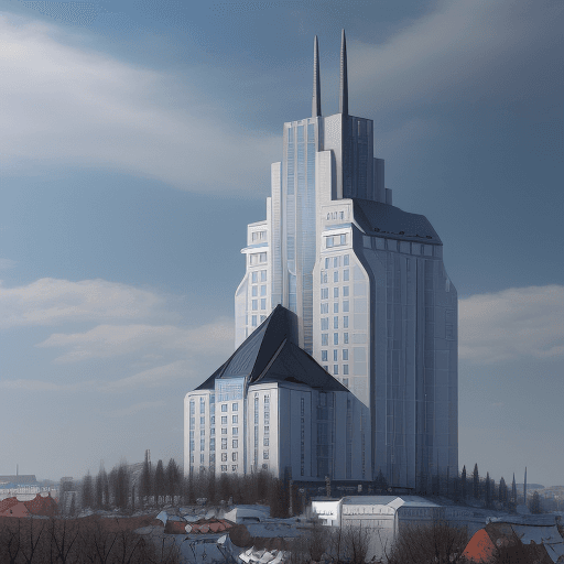 AI generated:  mesto Bratislava v roku 3100 plne mrakodrapov future world









