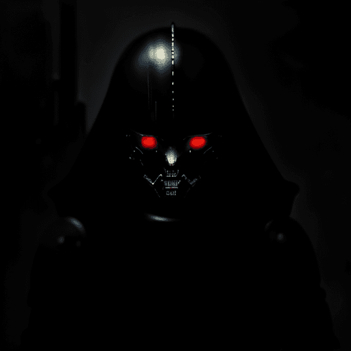 AI generated: artistic, oil painting, front view, heavy brushed, sci-fi, bizarre human robot, gaze, H.R Giger ::1 ...