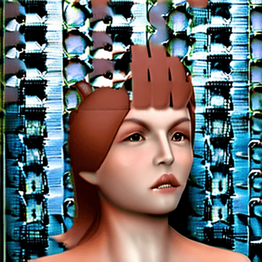 AI generated: DE a girl on her back, spreading legs, viewed from the front, penis penetrating pussy, sex, brown ha...
