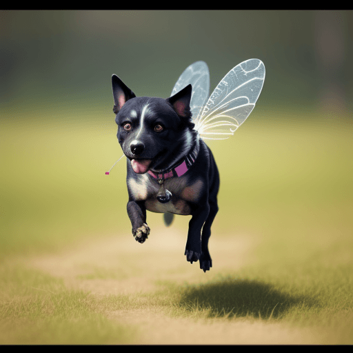 AI generated: dog fly