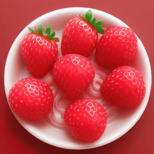 AI generated: Triple-linked strawberry candy, delicious-looking Taiwanese strawberry candy

