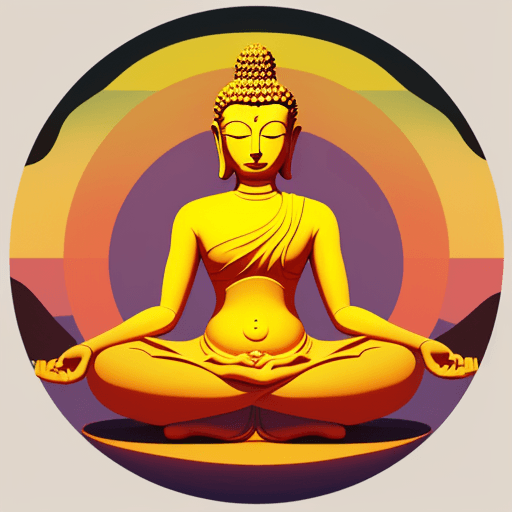 AI generated: Surrealism Simplicity, ONE CIRCLE, buddha, yoga style art,  variation 1--ar 68:128 --stylize 750 --v...