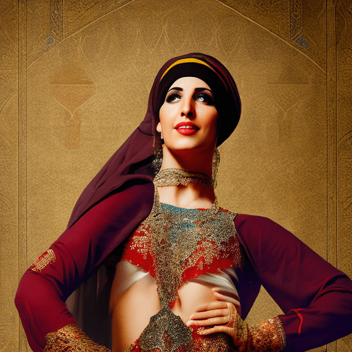 AI generated: Ultra high resolution photography of a  medieval female arabic dancer named Ulora